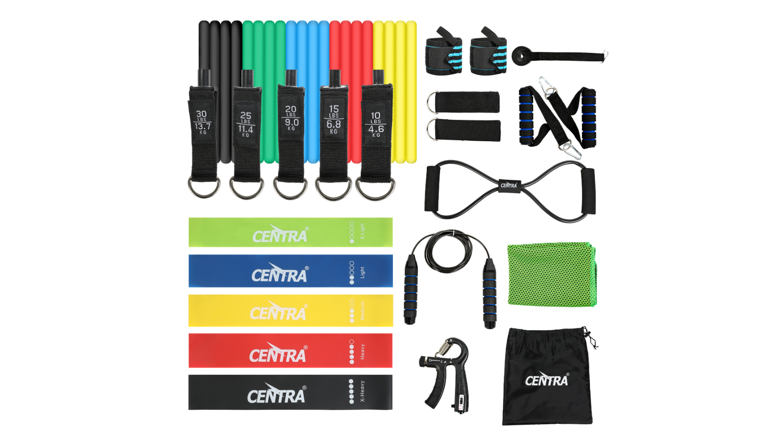 Centra 22 Piece Resistance Band Set