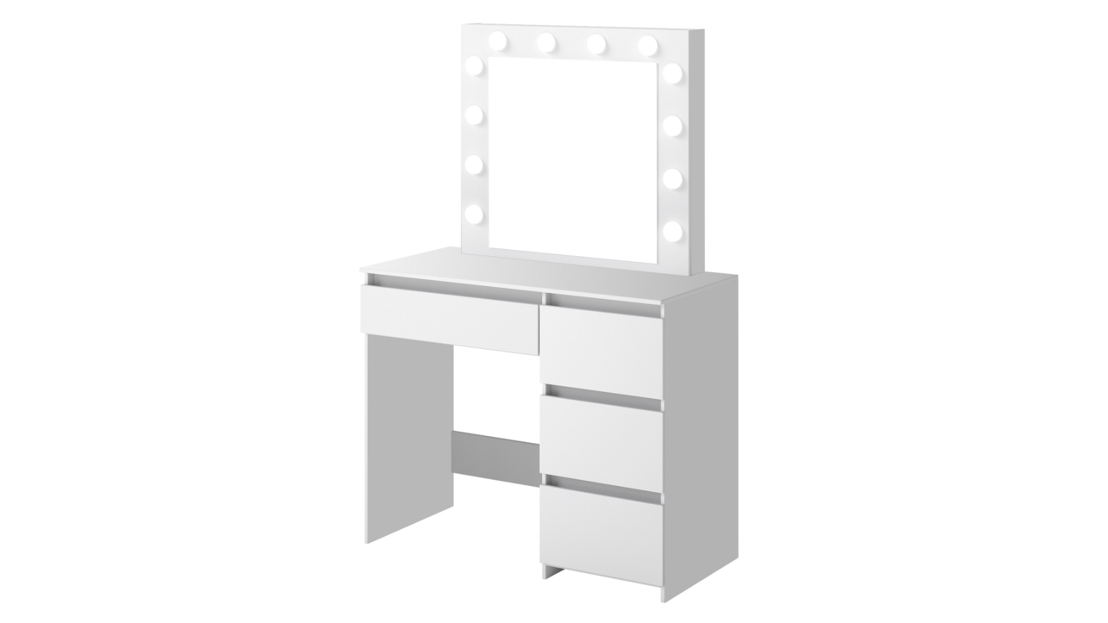 Levede Hollywood LED Vanity Table with Mirror and Storage - White Makeup Desk with Lights