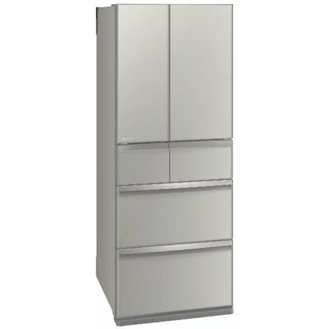 Mitsubishi Electric 470L French Door Multidraw Glass Refrigerator - Stainless Steel