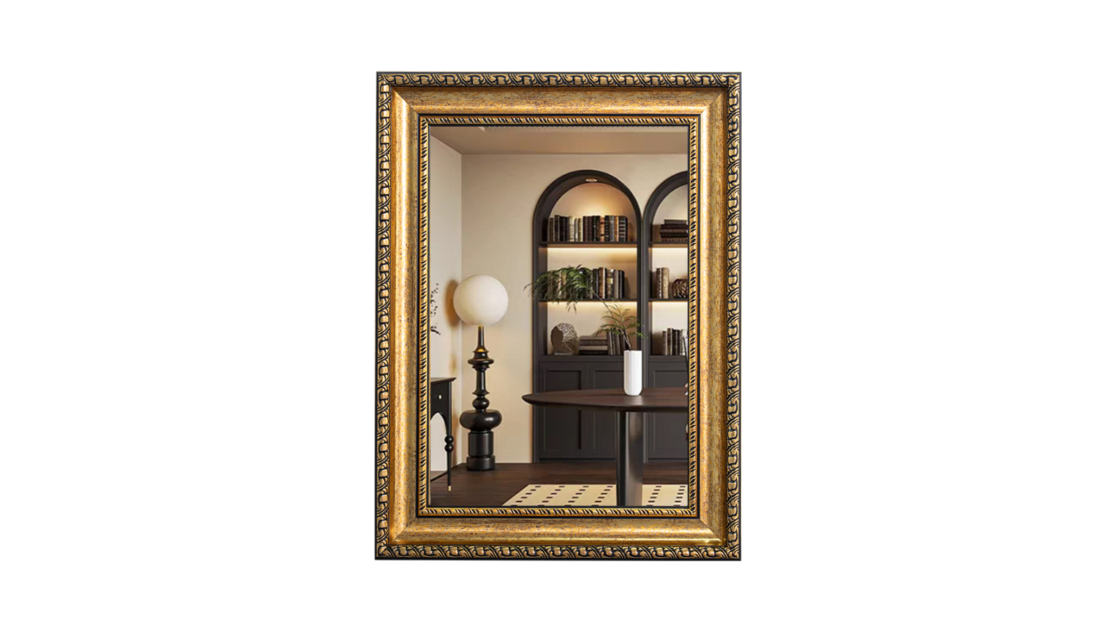 Hubsite 80 x 60cm Wall Mirror with Ornate Gold Frame 