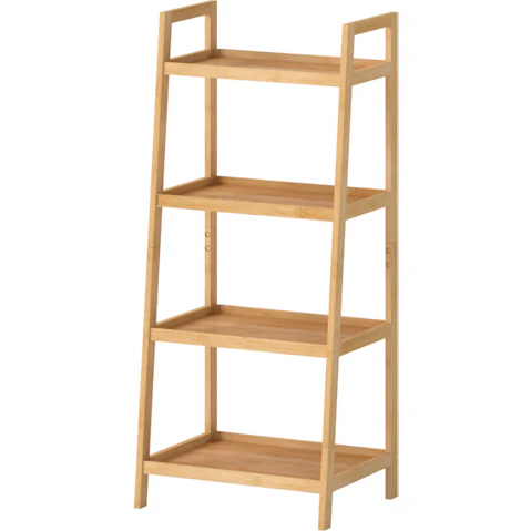 Levede 4-Shelf Bamboo Ladder Bookcase