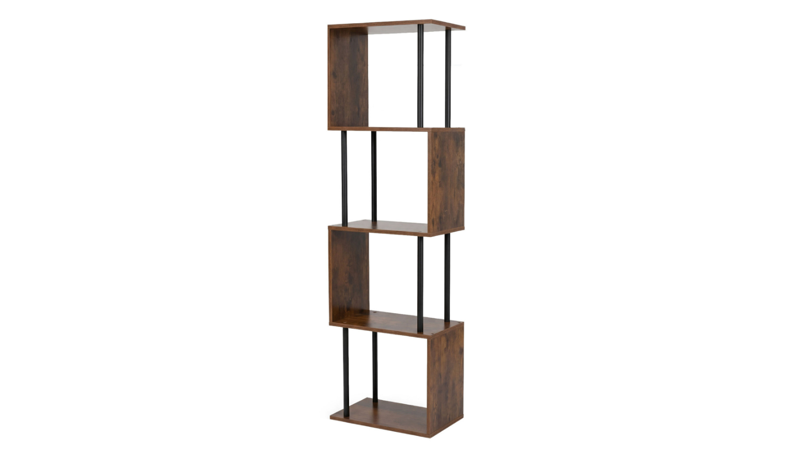 Levede 5-Tier Bookshelf S-Shaped Anti-Tip Bookcase