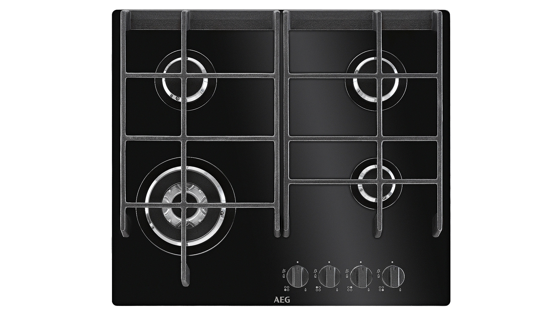 AEG 600mm 4 Burner Ceramic Glass Gas Cooktop Harvey Norman