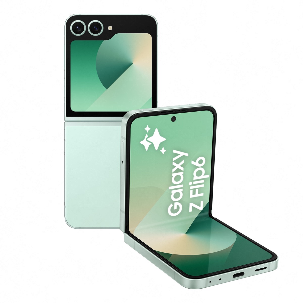 スマートフォン本体 Galaxy Z FLIP6 Mint Green 256G Samsung Galaxy Z Flip 6, 12/256GB, Mint Green (SM-F741BLGGEUE)