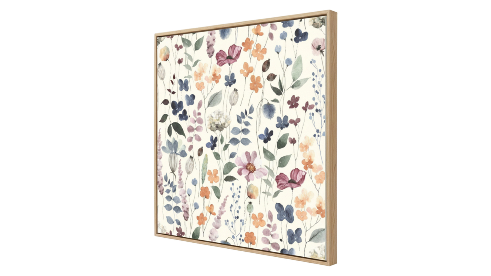 Yezi Floral Print Canvas Wall Art