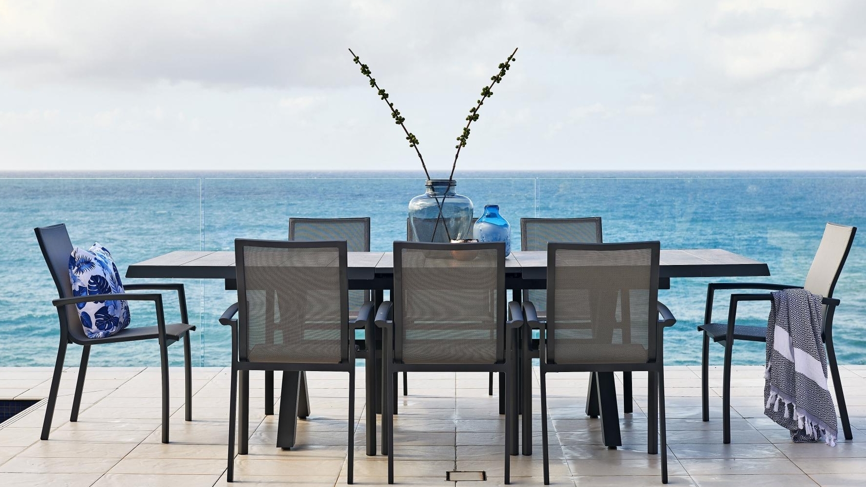 Parsons Outdoor 9Piece Extension Dining Setting Harvey Norman