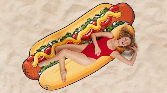 BigMouth Gigantic Hotdog Beach Blanket
