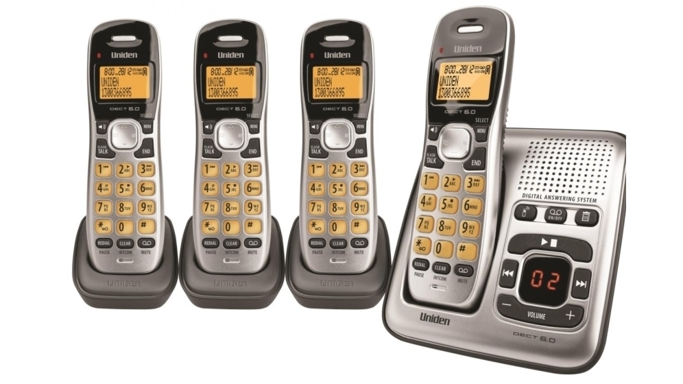 Uniden DECT 1735+3 Cordless Phone System Harvey Norman