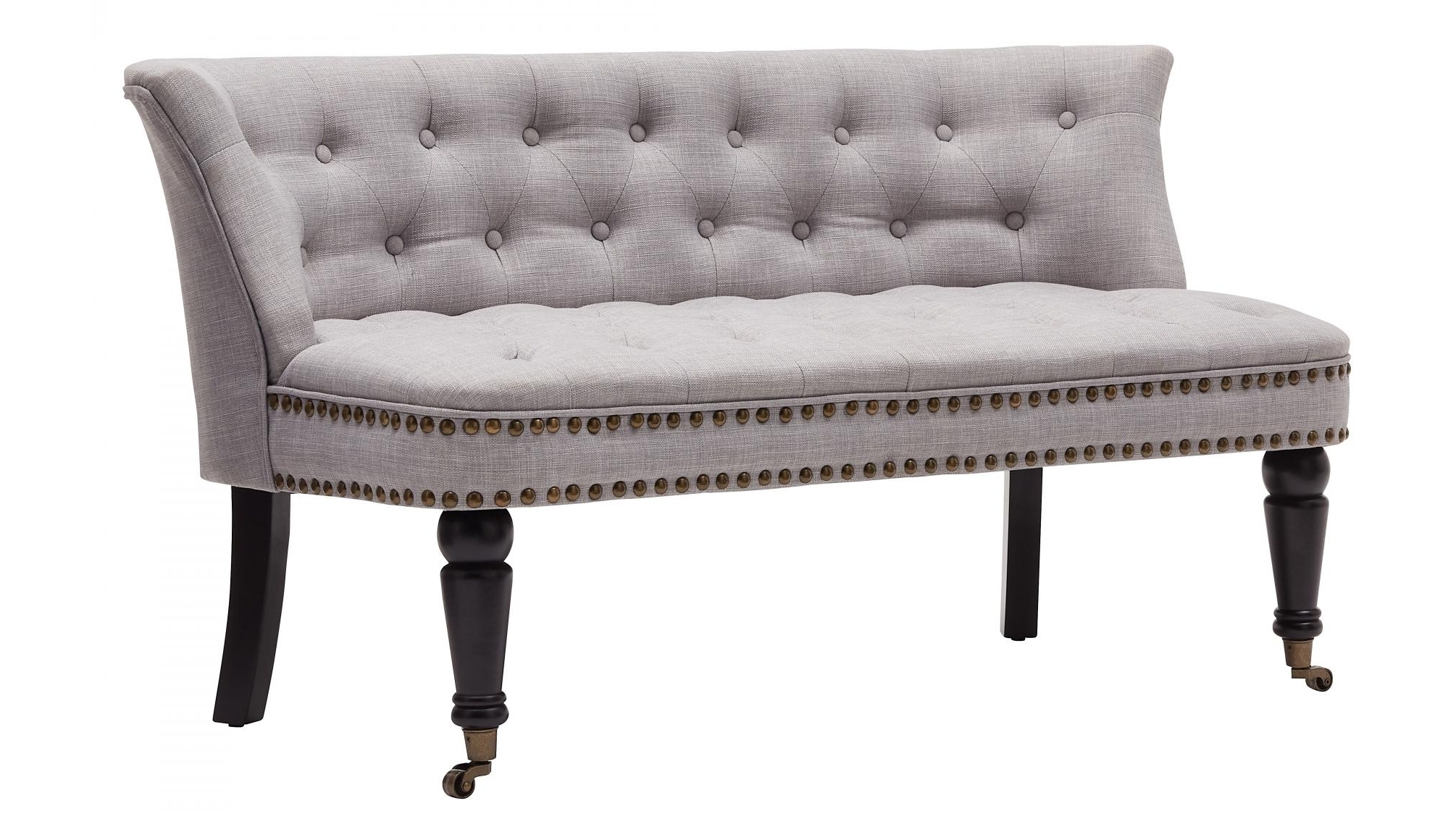 Sarah 2-Seater Bedroom Chair - Grey