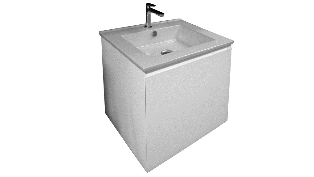 Parisi Forty Five 600mm Wall Mounted Cabinet - Gloss White