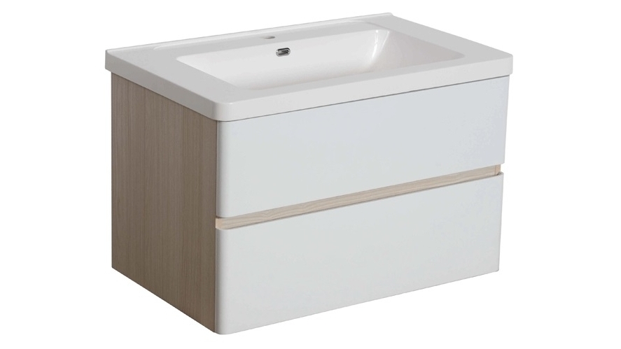 Parisi Lotus Ash 800 Wall Mounted Vanity with Resin Stone Wash Basin