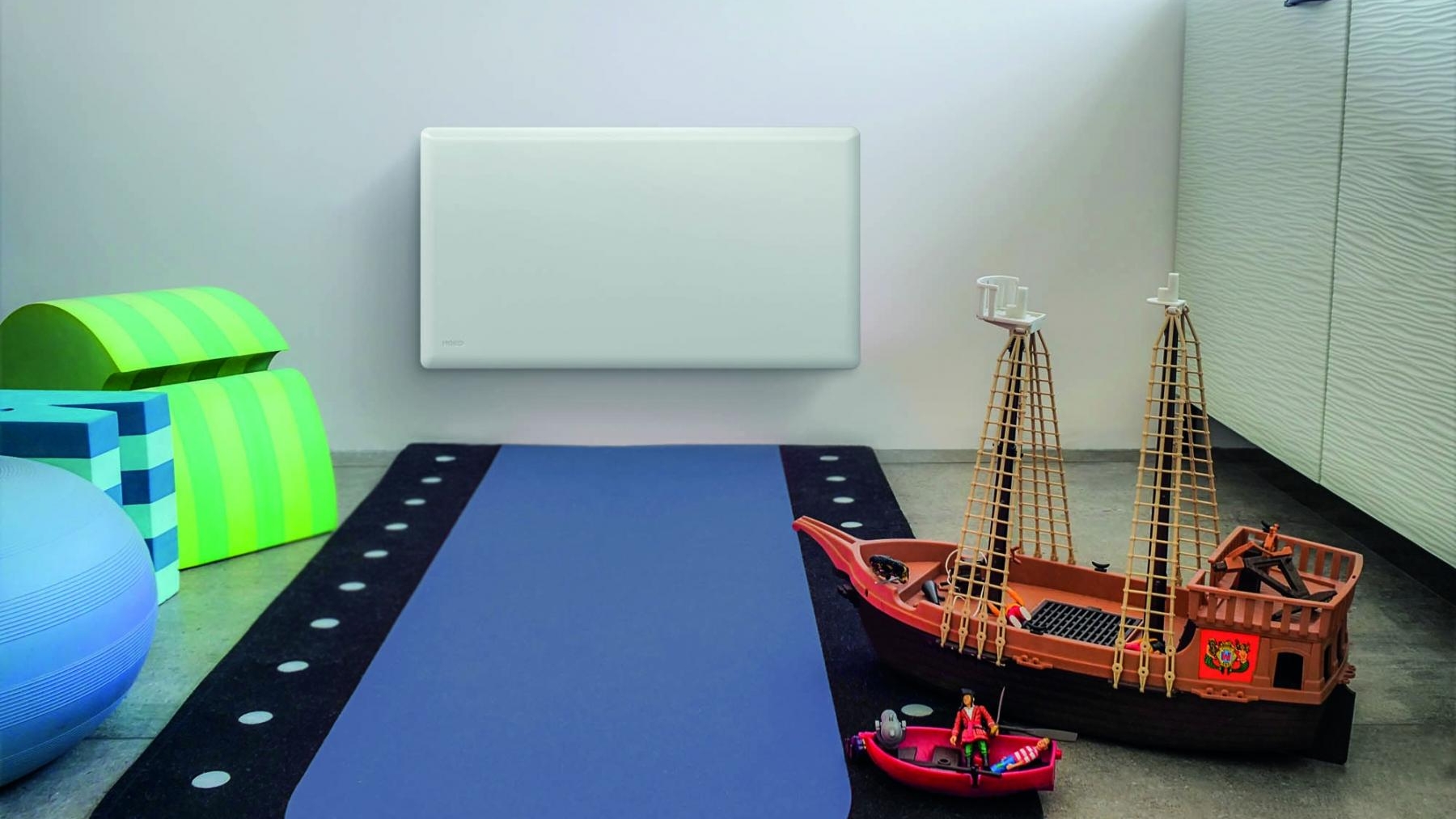 Nobo 750W Electric Panel Heater with Thermostat and Castors Harvey Norman