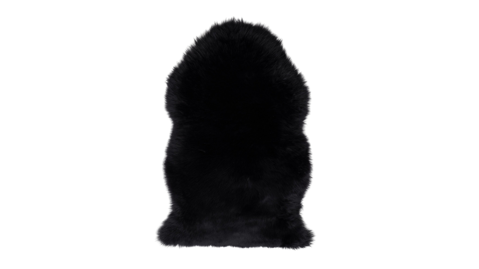 Naturally Sheepskins Single Long Wool Rug - Black