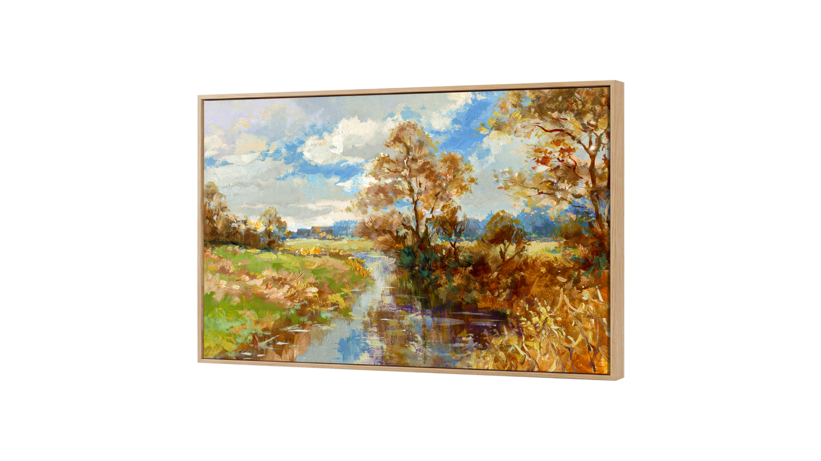Yezi Large Framed Canvas Wall Art Landscape Painting 80 x 120cm