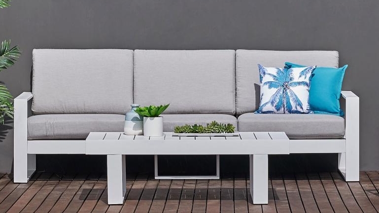 Burano Outdoor 3-Seater Sofa - White 