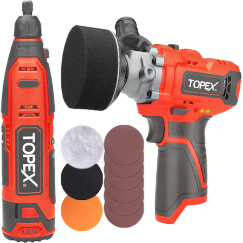 Topex 12V Cordless Power Tool Kit Polisher Rotary Tool