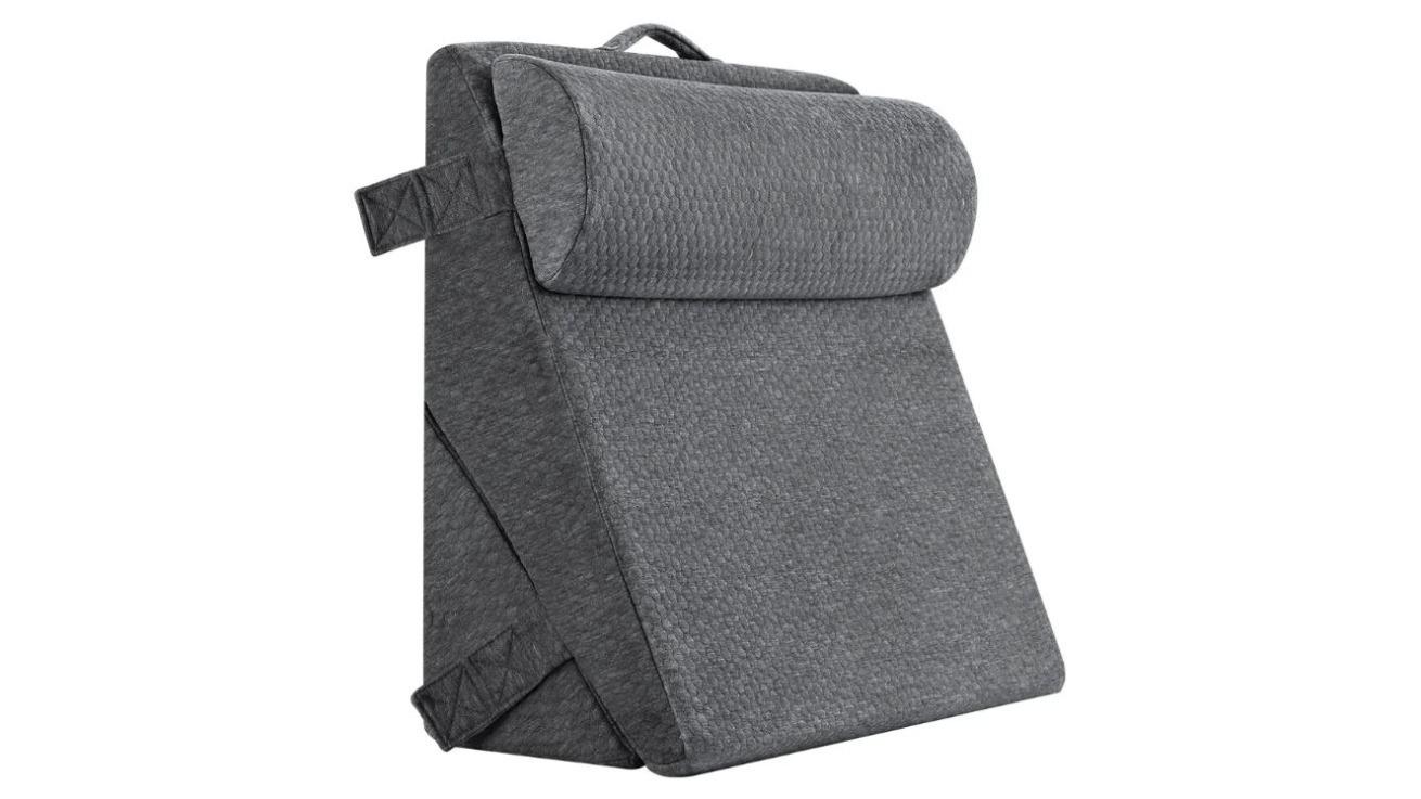 Luxdream Wedge Pillow Triangle Bed Cushion Memory Foam with Cooling Gel Neck and Back Head Support