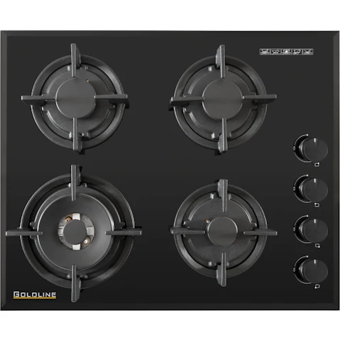 Goldline 70cm Narrow Gas Cooktop - Black