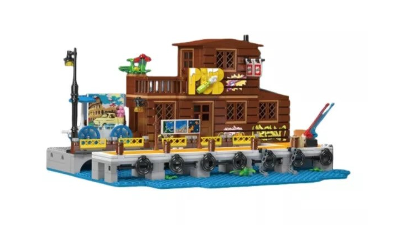 Mould King 10108 Dockside Tavern Building Block Toy - 842 Piece