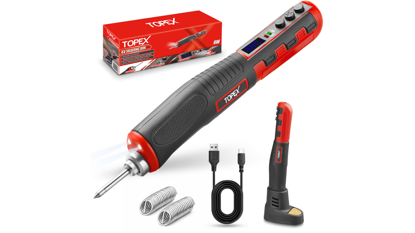 TOPEX Cordless Soldering 4V Iron with Rechargeable Battery