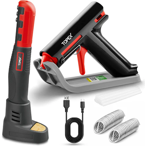 Topex Cordless Glue Gun Soldering Twin Kit