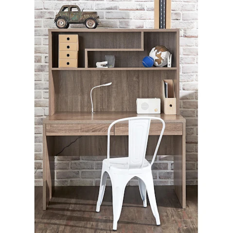 Edge 2-Drawer Desk - Grey Oak