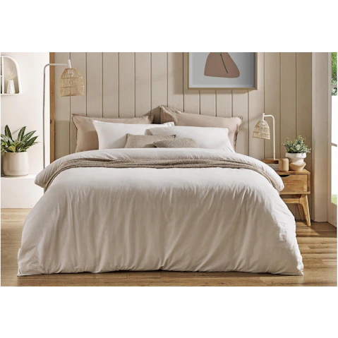L'Avenue Organic Cotton White Quilt Cover Set