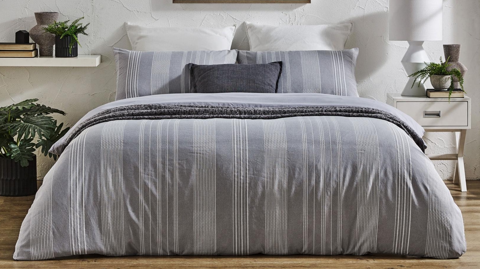 L'Avenue Dylan Stripe Quilt Cover Set - Single