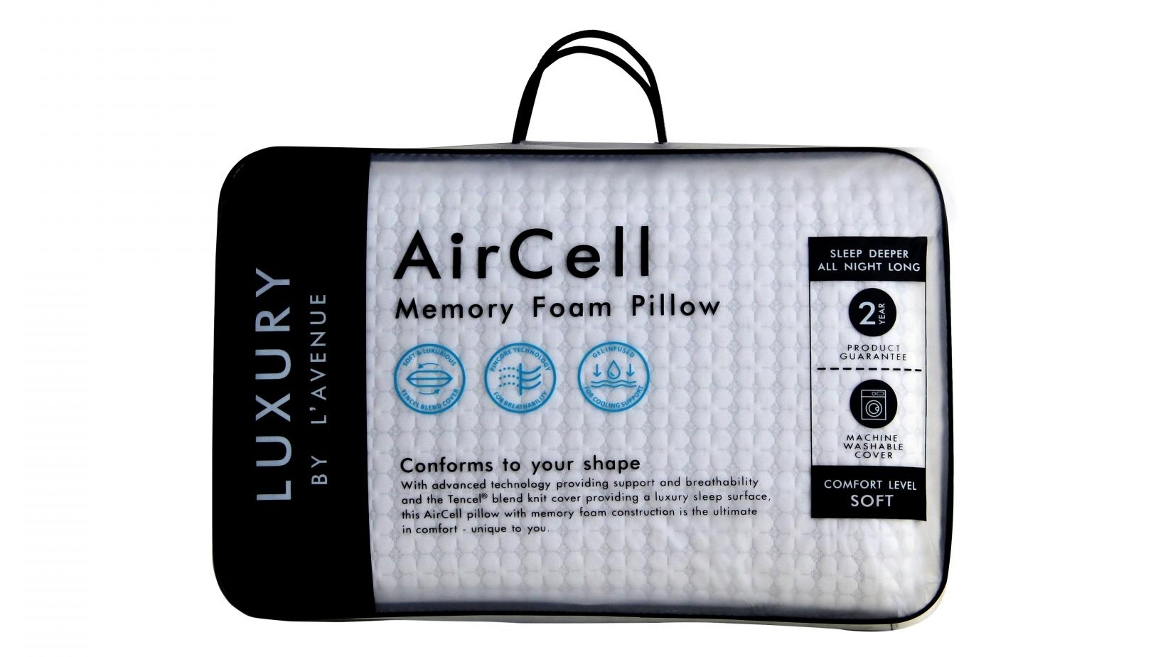 L'Avenue AirCell Memory Foam Pillow Harvey Norman