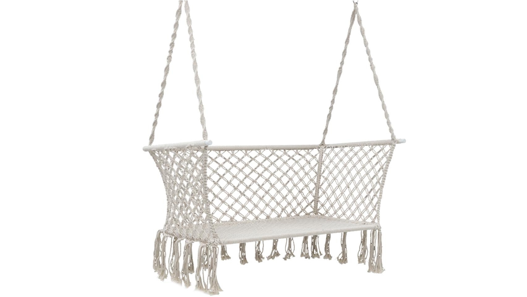 Gardeon 2 Person Rope Swing Hammock Chair - Cream