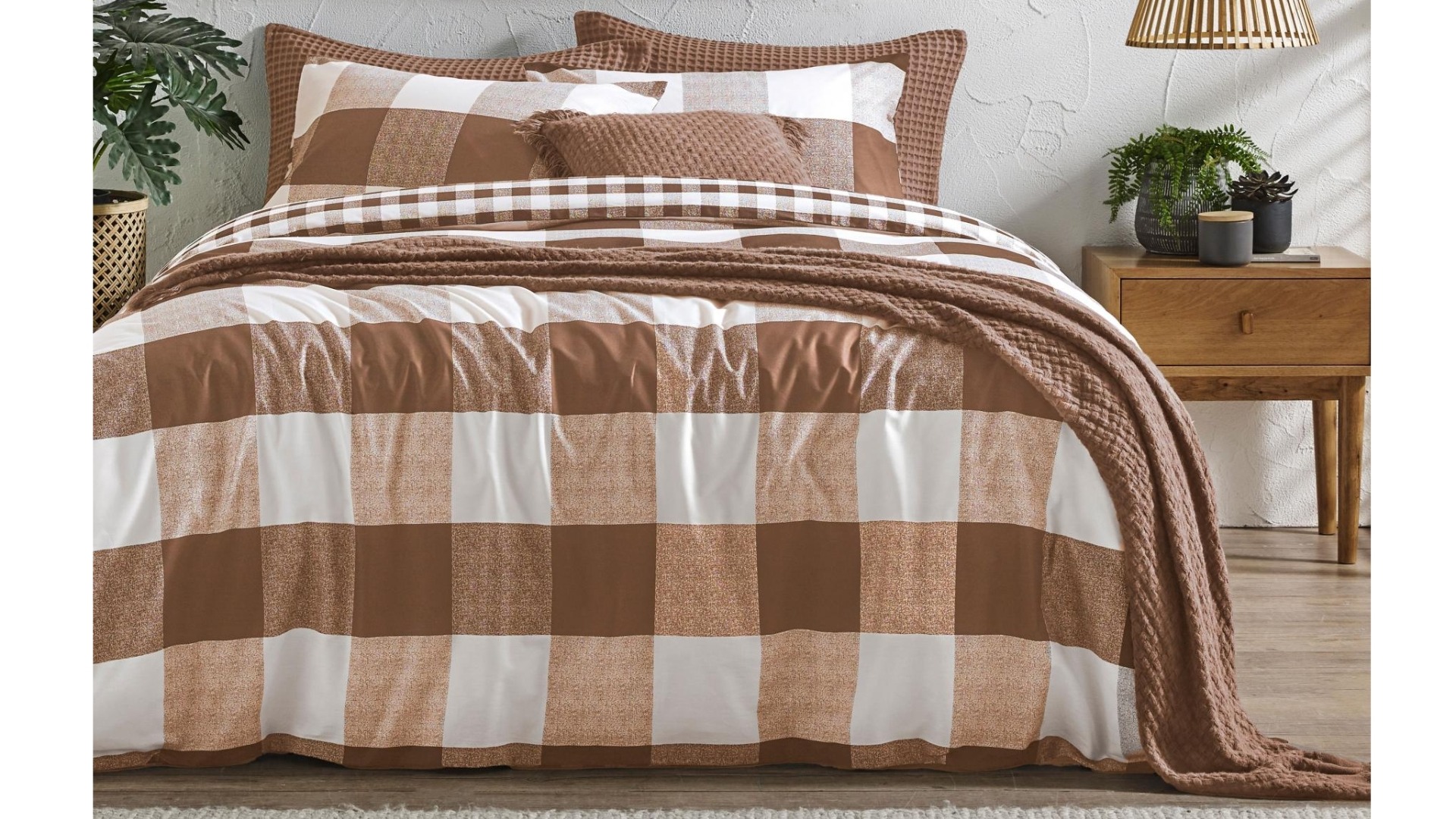 L'Avenue Liam Cinnamon Quilt Cover Set - Single