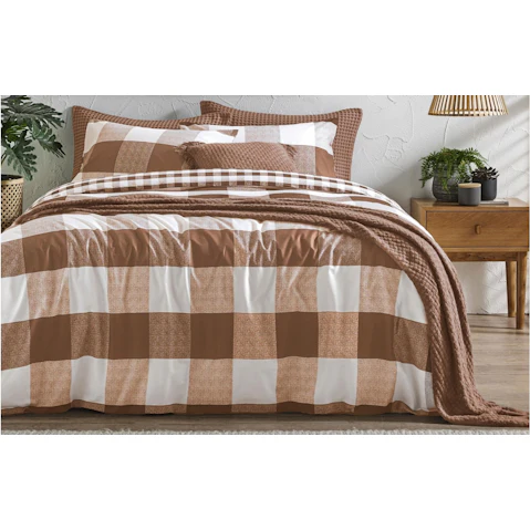 L'Avenue Liam Cinnamon Quilt Cover Set - Single