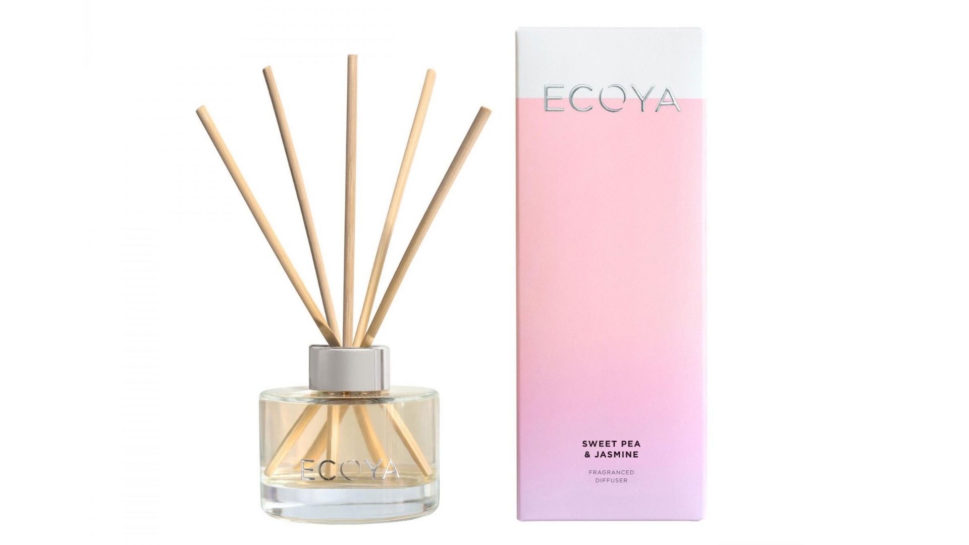 Ecoya Sweet Pea and Jasmine 50ml Mini Diffuser Harvey Norman