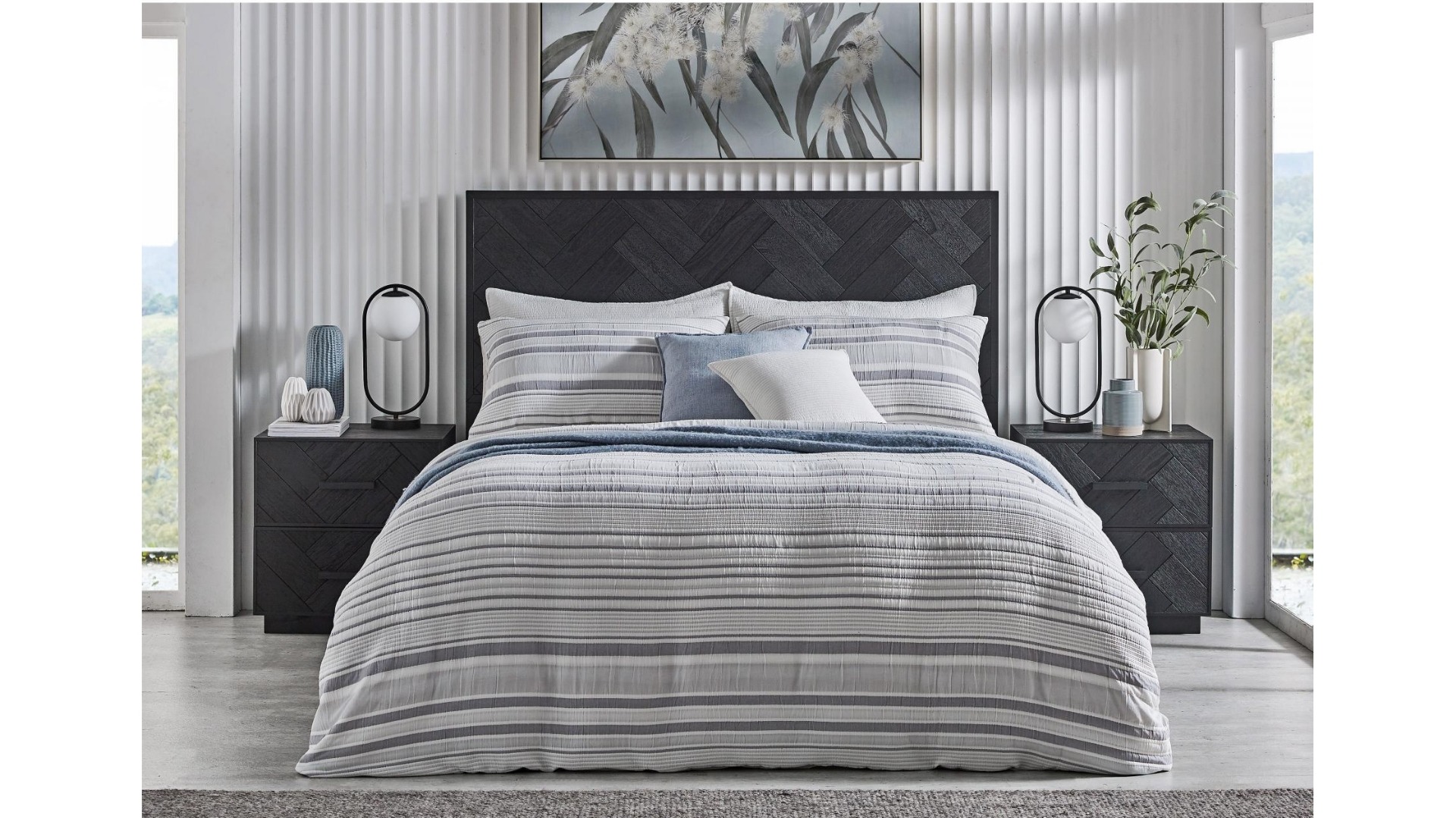 L'Avenue Riviera  Stripe Quilt Cover Set