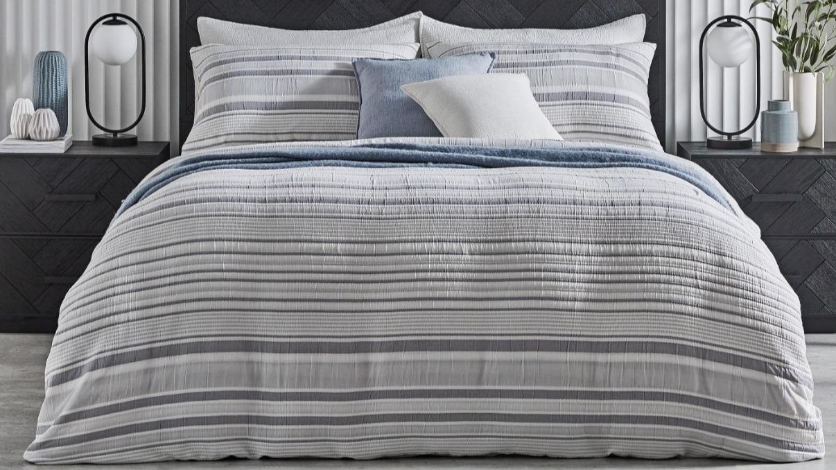L'Avenue Riviera Stripe Quilt Cover Set - Double