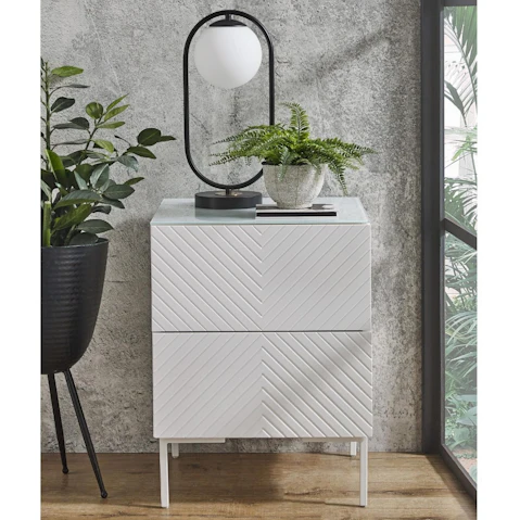 Perri 2-Drawer Bedside Table