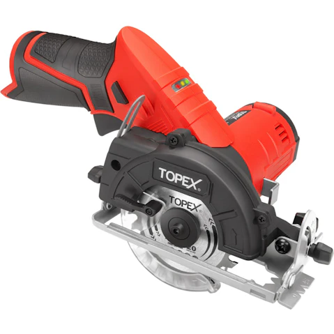 TOPEX 12V Max Cordless Circular Saw 8.5cm Compact Lightweight with Battery and Charger