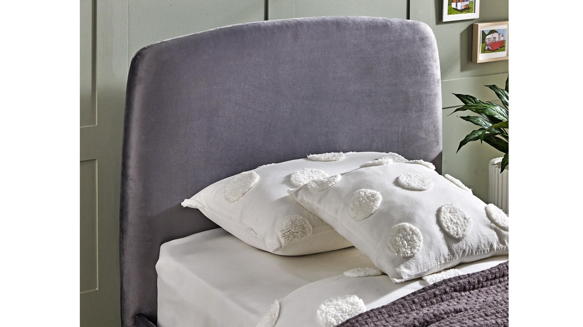 Prue Grey Bed King Single Harvey Norman