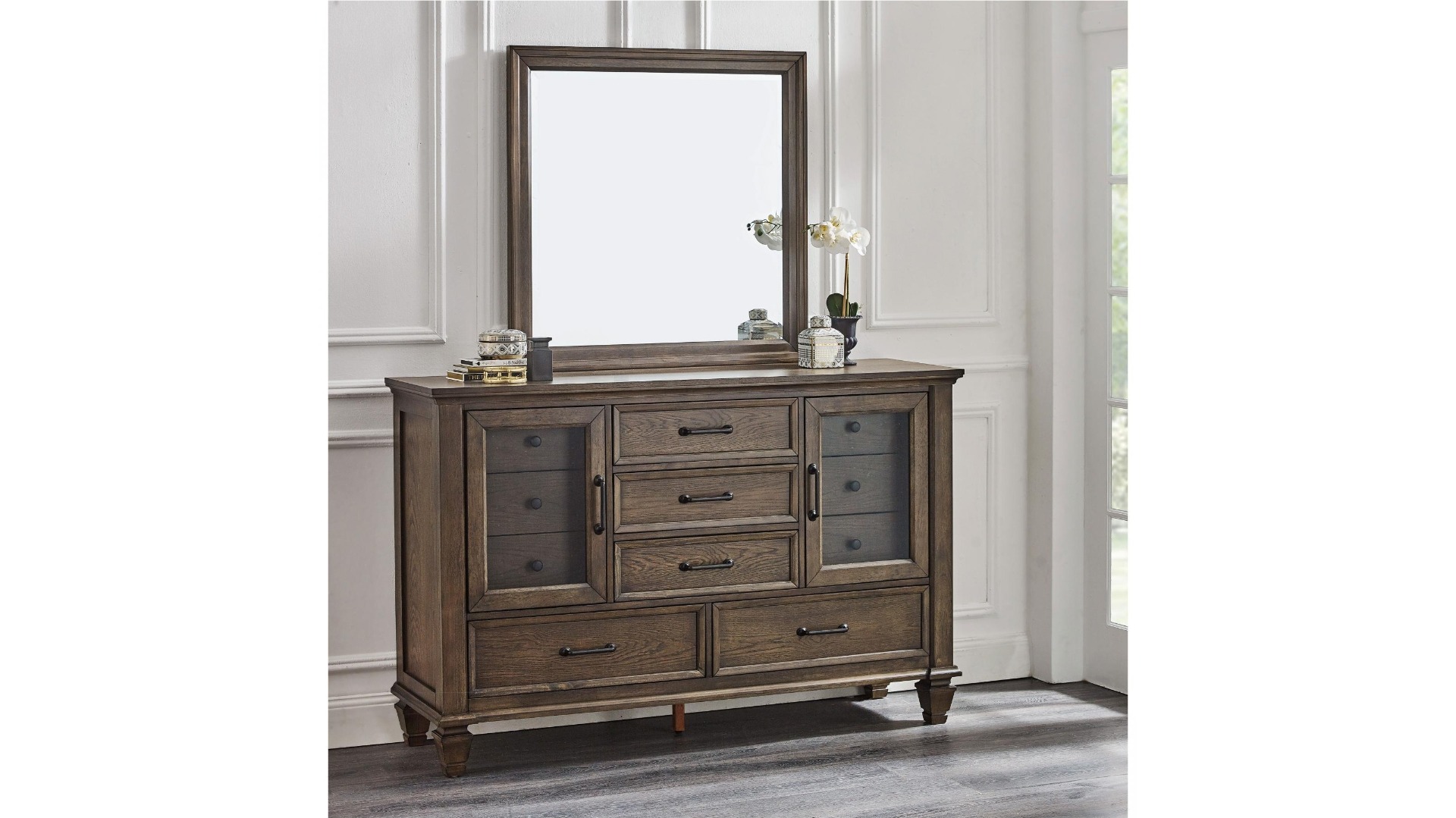 Southampton Rustic Oak Mirror