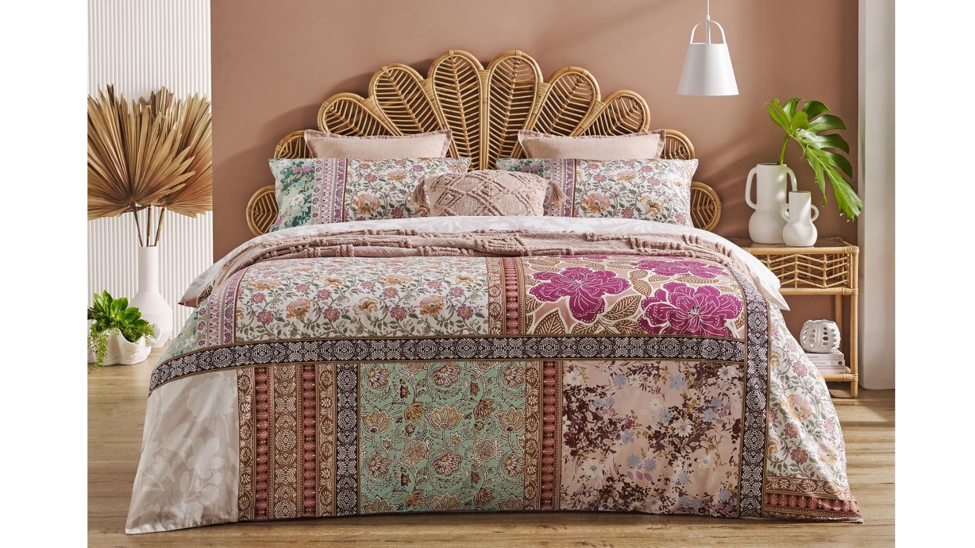 Mila Rose Quilt Cover Set - Double
