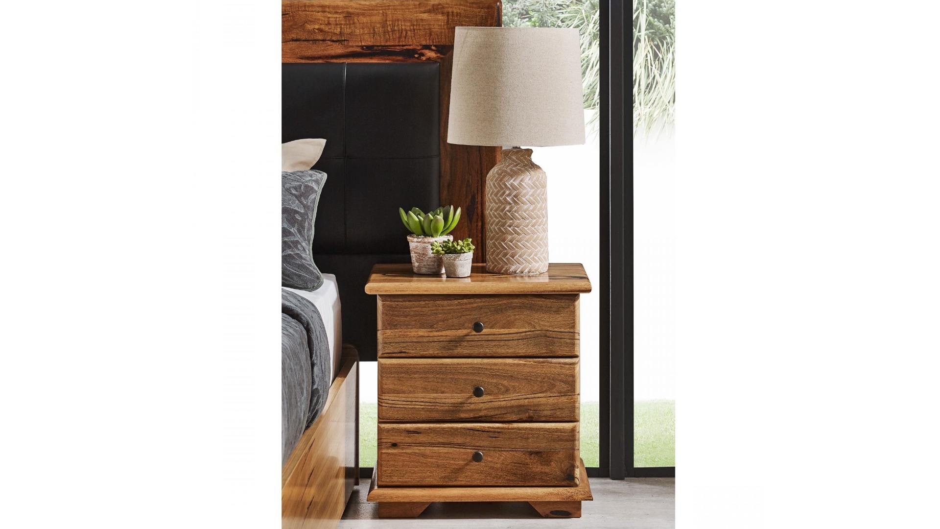 Pemberton 3-Drawer Bedside Table
