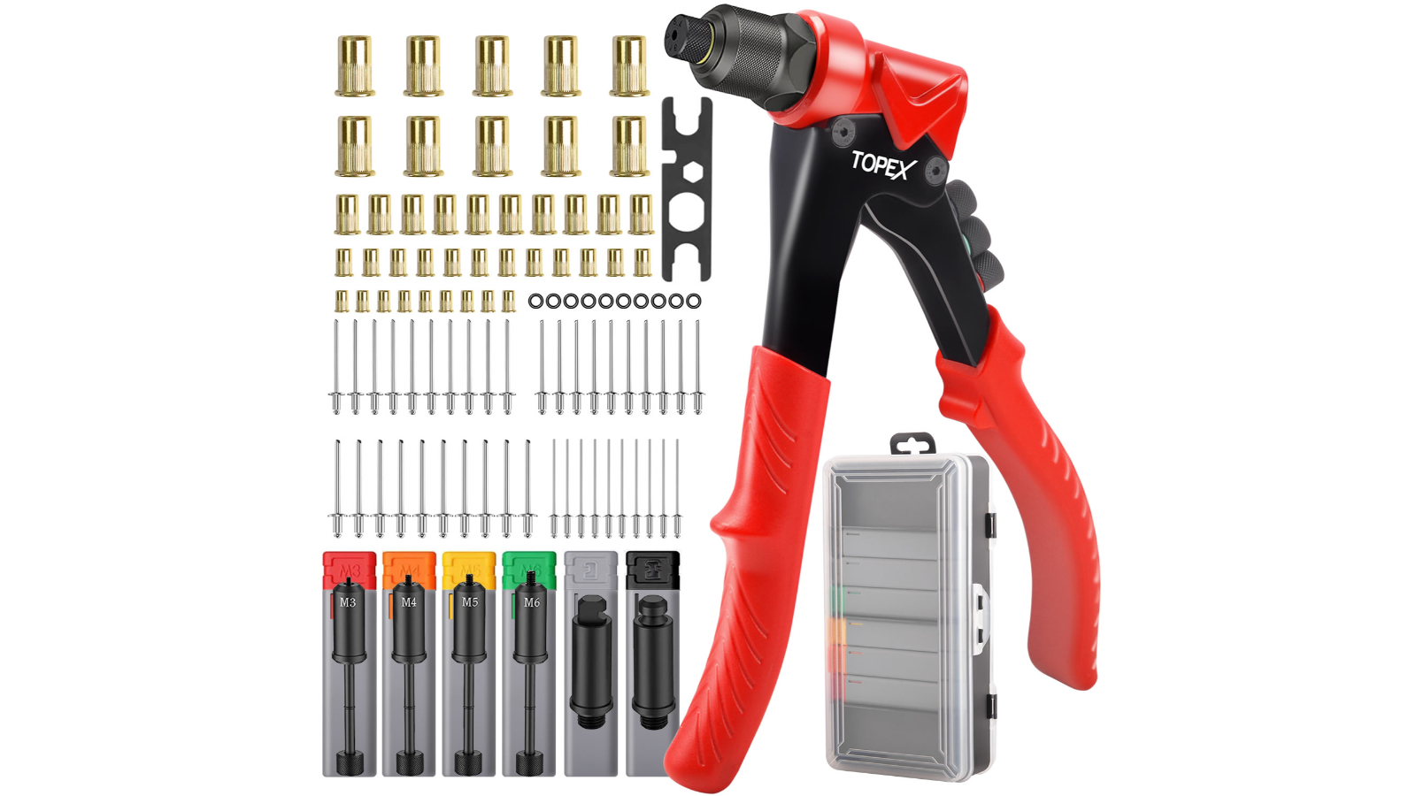 TOPEX 3-in-1 Nut Rivet Rivnut Nutsert Hand Reaming Gun | Harvey Norman