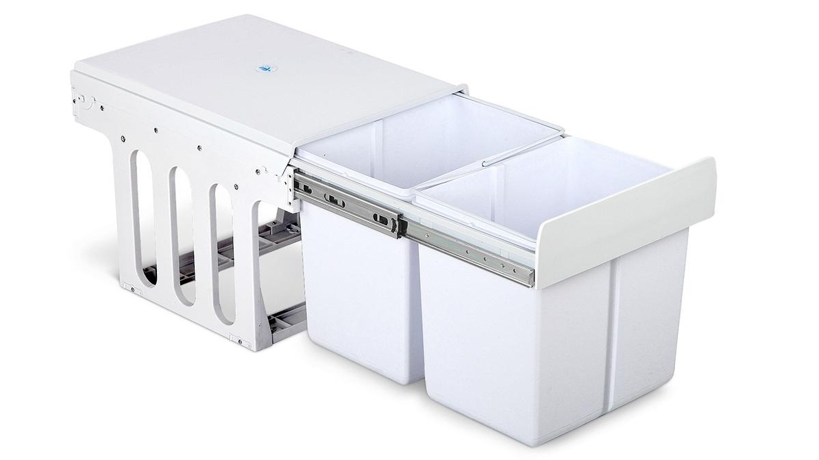 Cefito 2x15L Twin Pull Out Bin - White