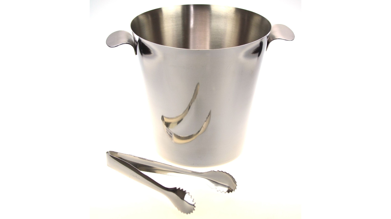Stainless Steel Wine Bucket Plus Ice Tongs