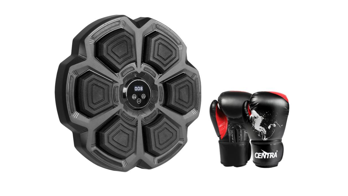 Centra 9-Speed Smart Punching Machine with 8oz Gloves - Black