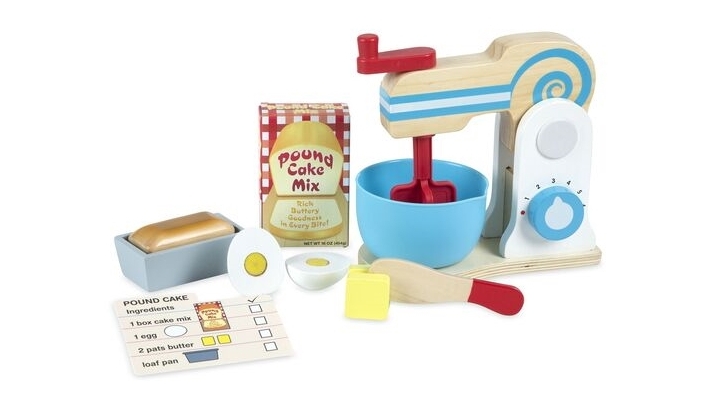 Melissa and Doug Wooden Make-A-Cake Mixer Set