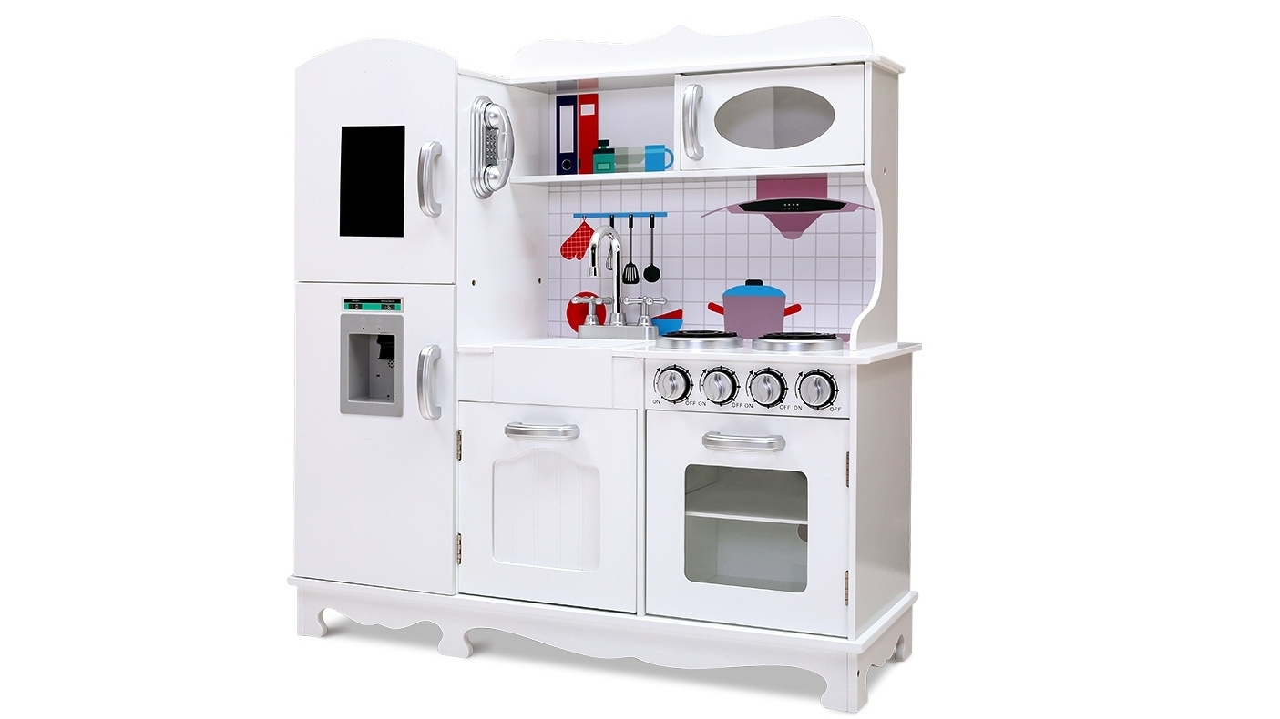 Keezi Kitchen Pretend Play Food Set - White