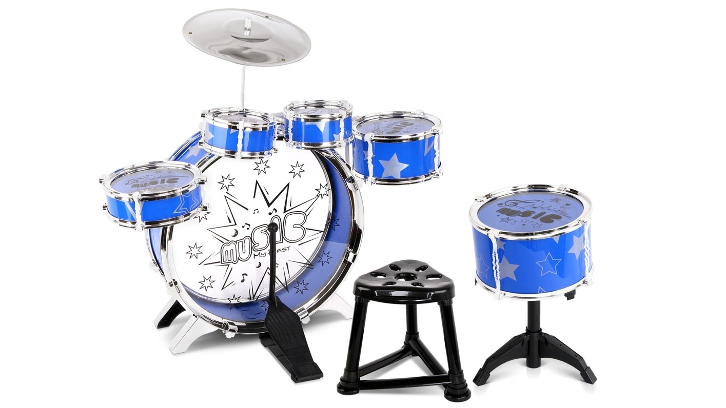 Keezi 11-Piece Kids Drum Set - Blue