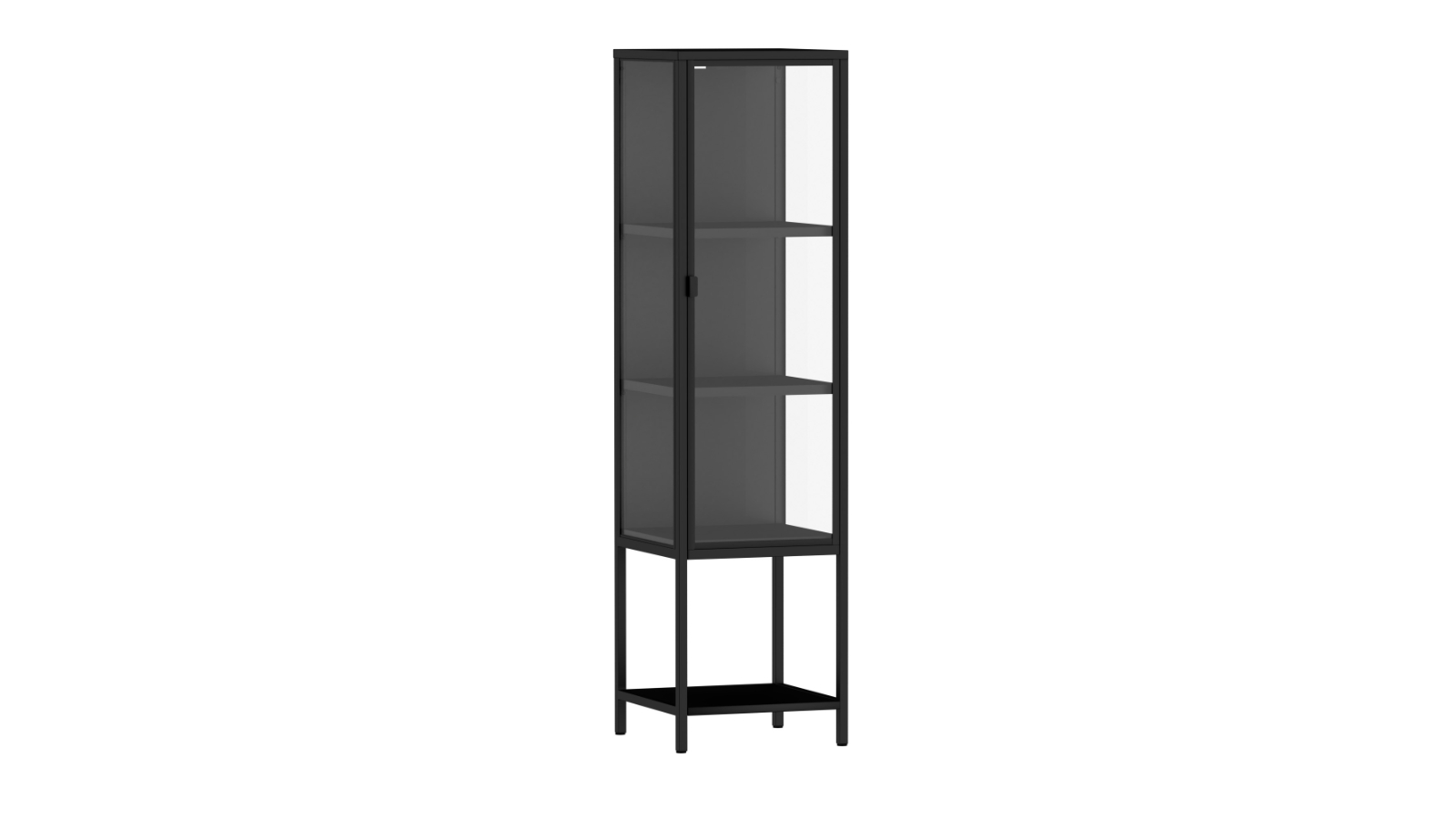 Stacked 4-Tier Tempered Glass Steel Storage Display Cabinet