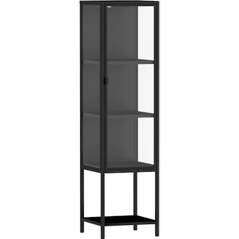 Stacked 4-Tier Tempered Glass Steel Storage Display Cabinet